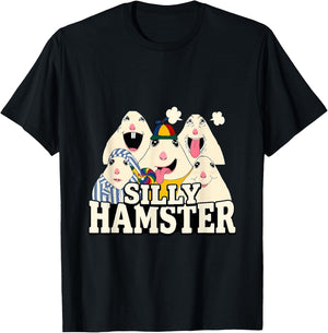 Funny Joke Silly Hamster Brain Rot Meme T-Shirt - T-Shirt | Black