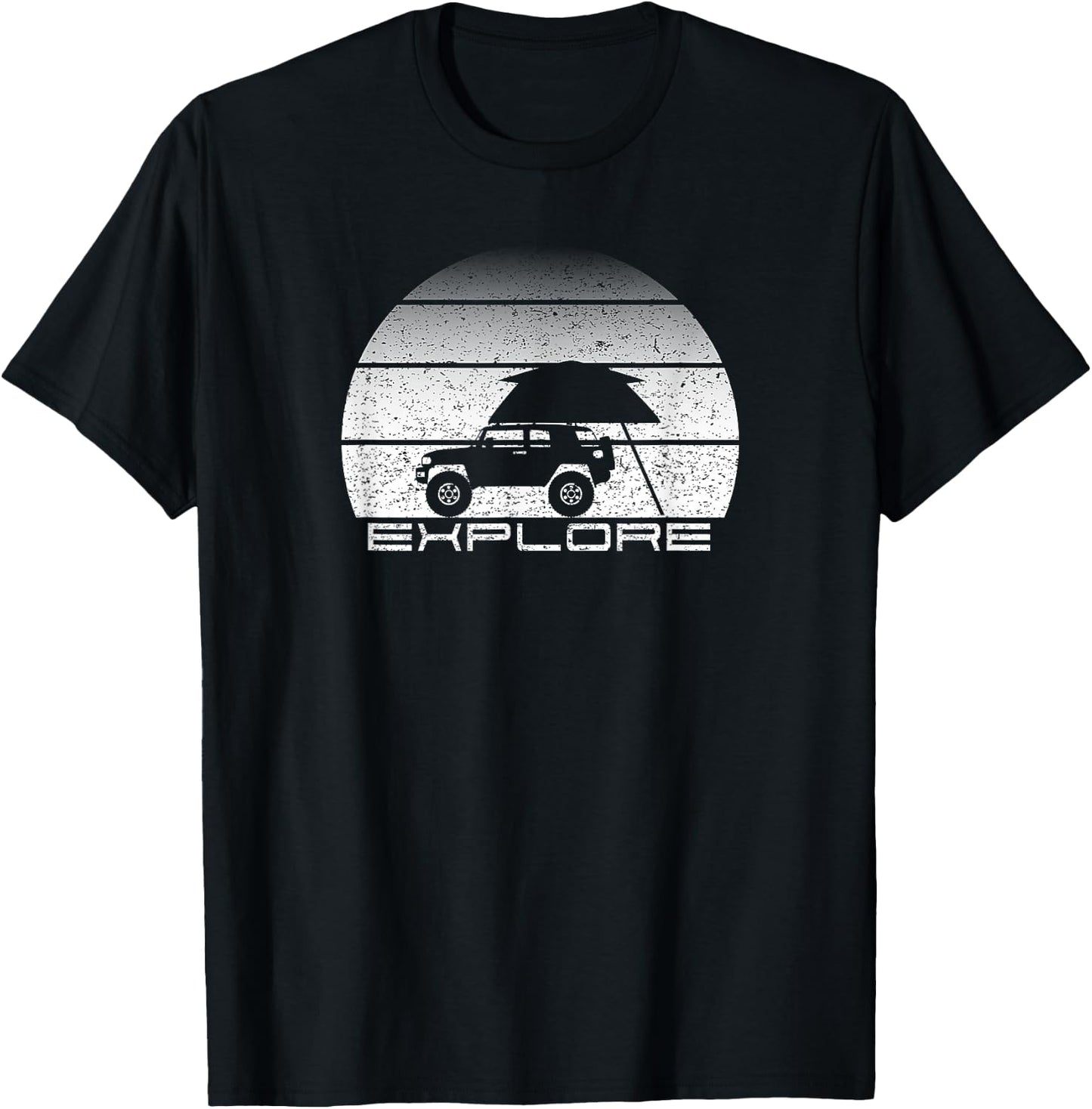 Overland Cruiser Exploration and Adventure on 4x4 Wheels T-Shirt - T-Shirt | Black