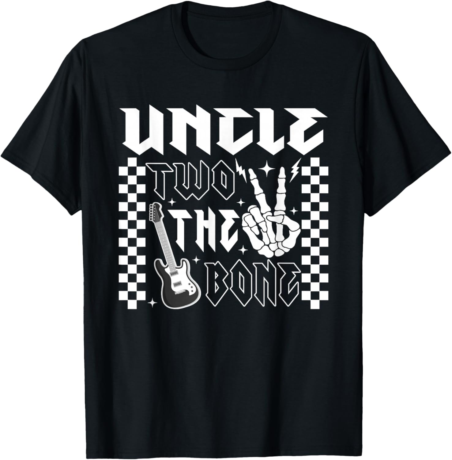 Uncle of The Bad Two the Bone Birthday 2 Years Old T-Shirt - T-Shirt | Black