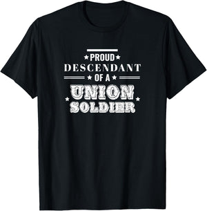 Union Soldier Descendant American History US Civil War T-Shirt - T-Shirt | Black