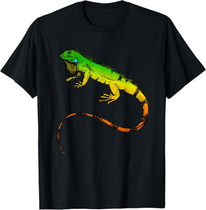 Iguana Lizard Beautiful Iguana Shirt T-Shirt - T-Shirt | Black
