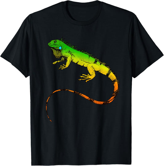 Iguana Lizard Beautiful Iguana Shirt T-Shirt - T-Shirt | Black