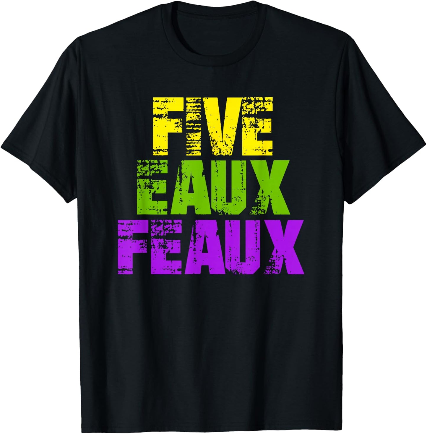 Five Eaux Feaux NOLA New Orleans Louisiana 2020 T-Shirt - T-Shirt | Black
