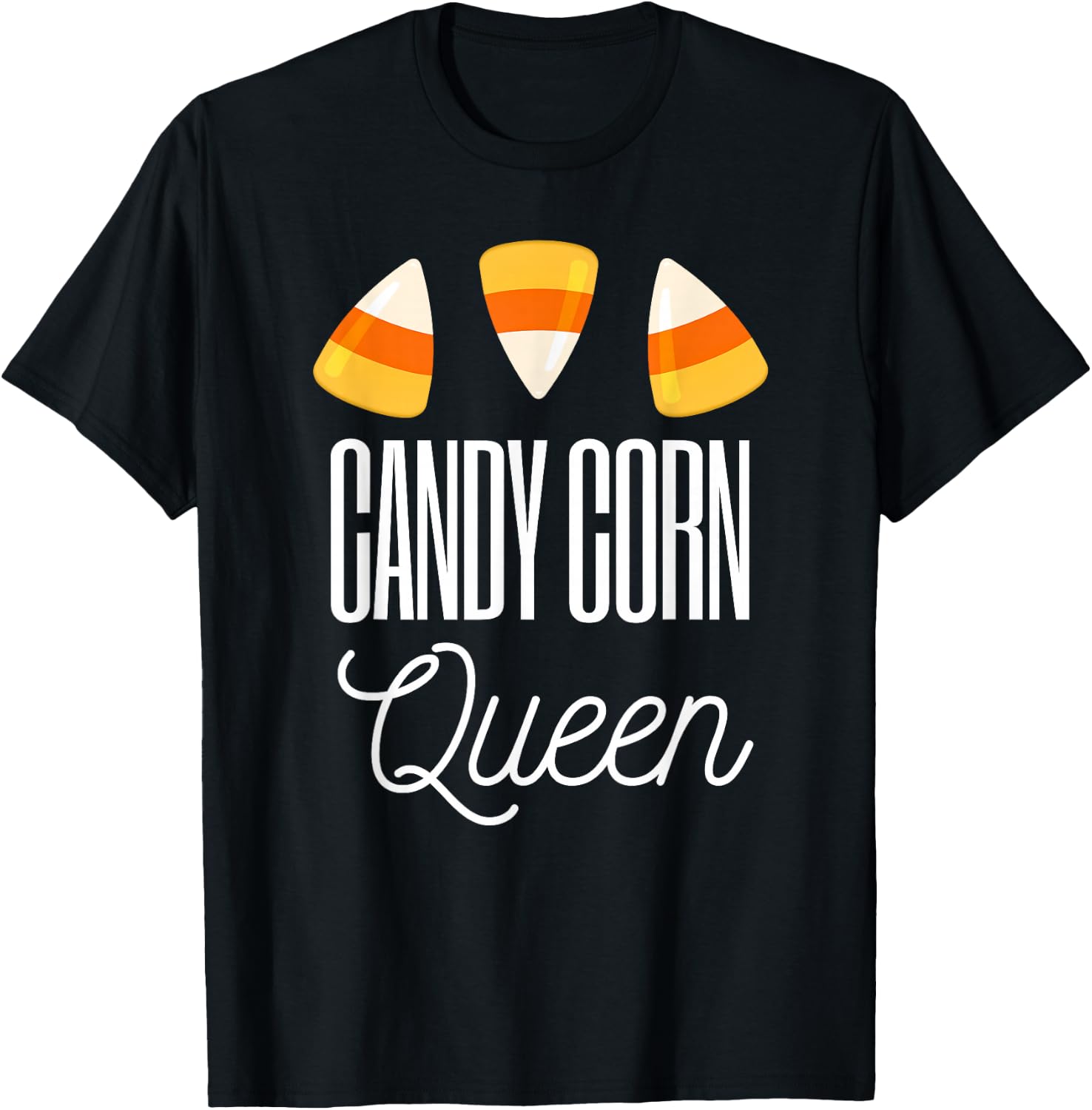 Candy Corn Queen - Funny Halloween Candycorn Gift T-Shirt - T-Shirt | Black