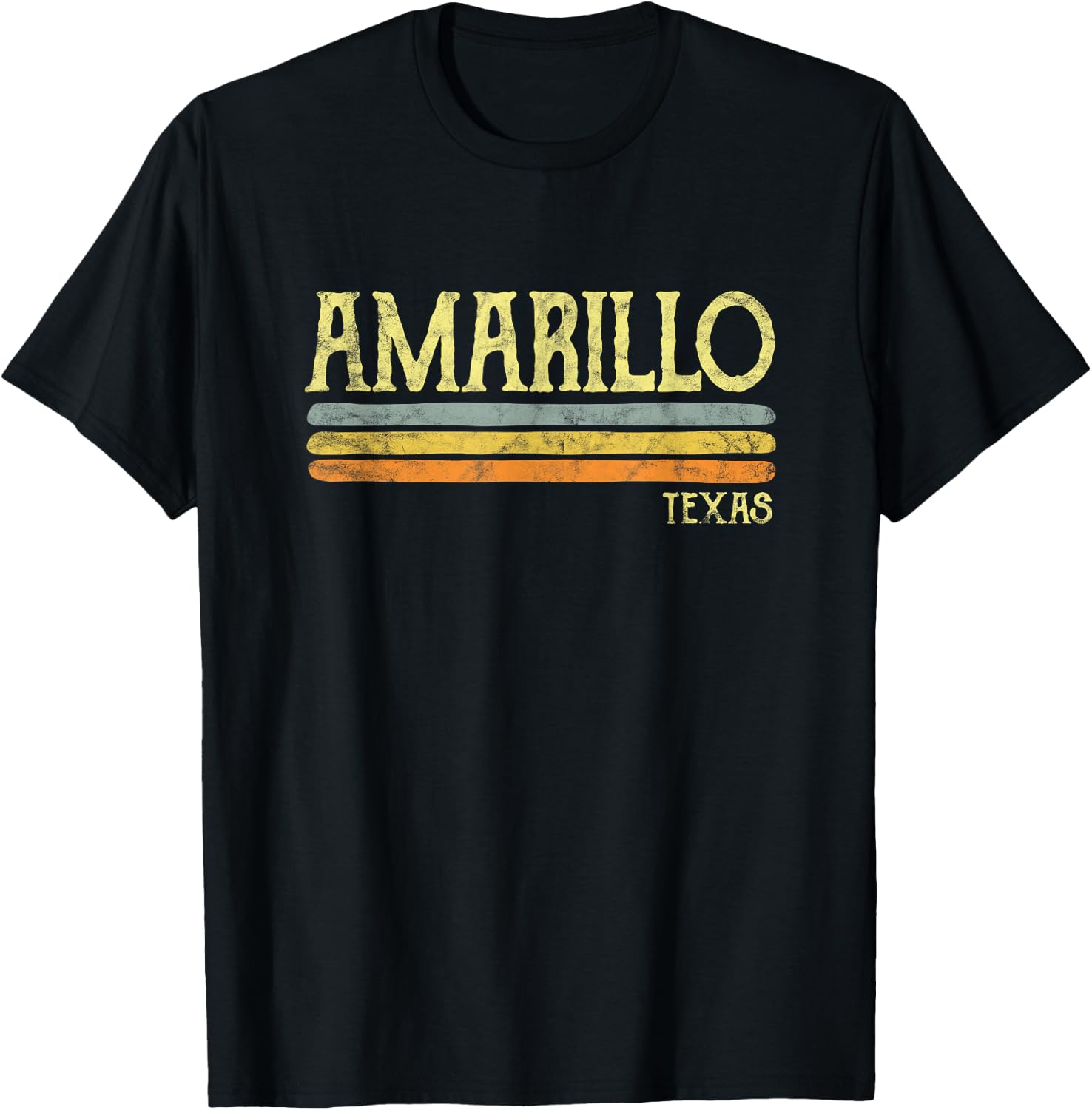 Vintage Amarillo Texas Tx Love Gift Souvenir T-Shirt - T-Shirt | Black