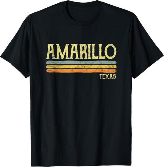 Vintage Amarillo Texas Tx Love Gift Souvenir T-Shirt - T-Shirt | Black