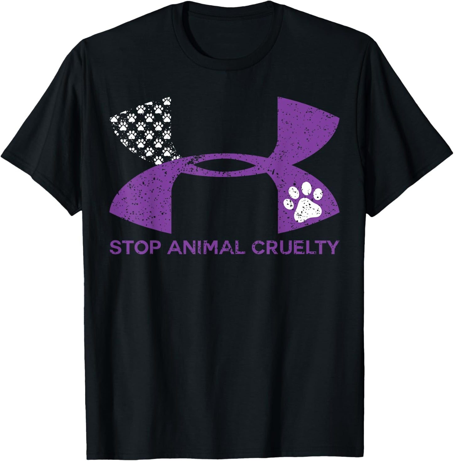 Stop Animal Cruelty Rescue Dogs T Shirt T-Shirt - T-Shirt | Black