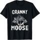 Granny Moose Family Matching Hunting Hunter Grandma Gift T-Shirt - T-Shirt | Black