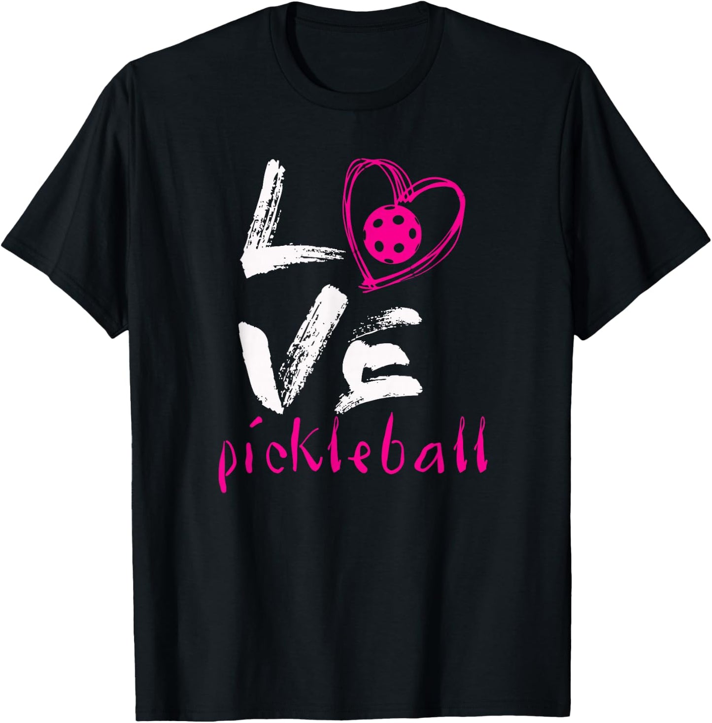 I Love Pickleball Funny Pickleball for T-Shirt - T-Shirt | Black