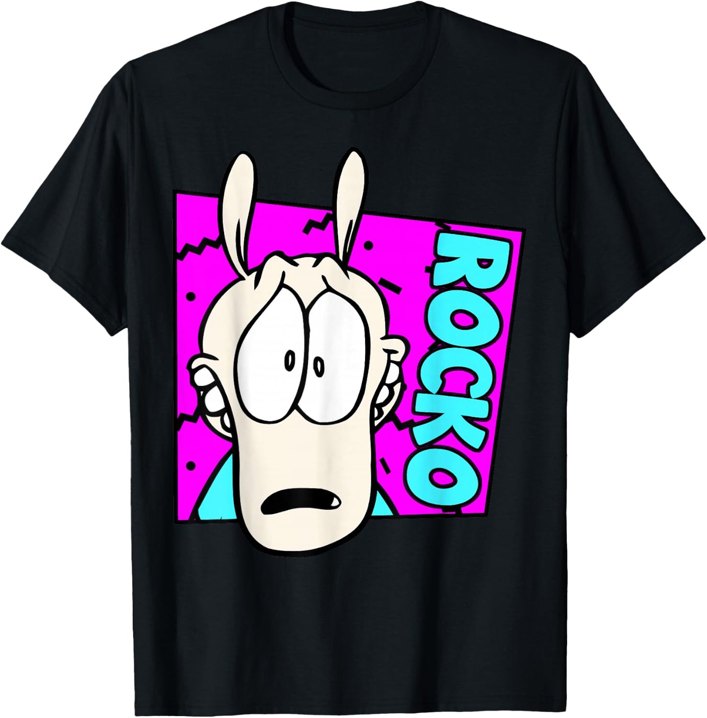 Nickelodeon Rocko's Modern Life Large Character T-Shirt - T-Shirt | Black