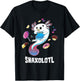 Snaxolotl Kawaii Axolotl Funny Food Lover Amphibian Pet T-Shirt - T-Shirt | Black