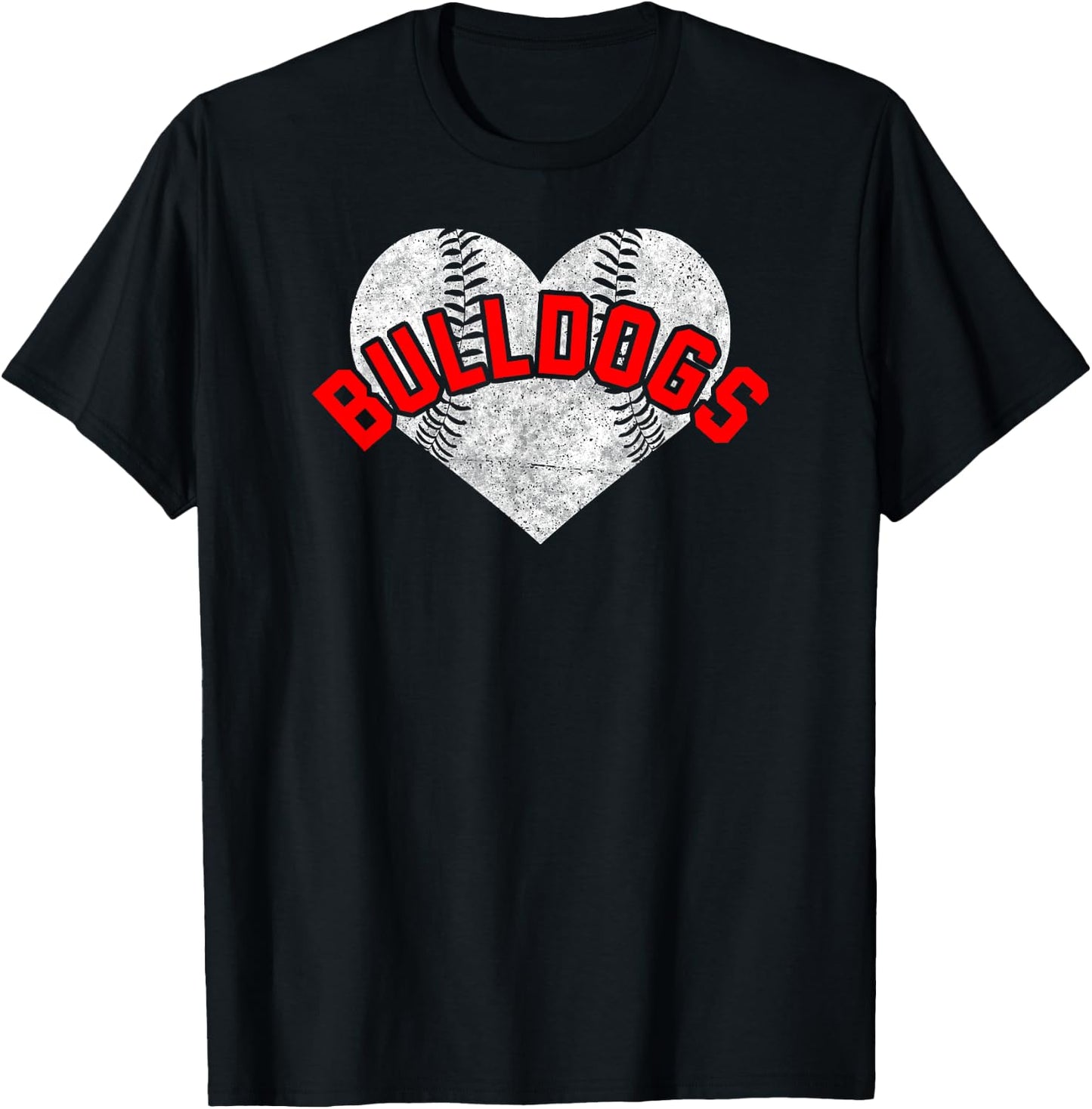 Bulldogs Baseball Softball High School Team Mascot Mom T-Shirt - T-Shirt | Black