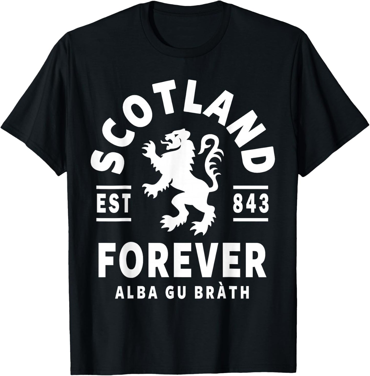 Scotland Forever Scottish Shirt Rampant Lion T-Shirt - T-Shirt | Black
