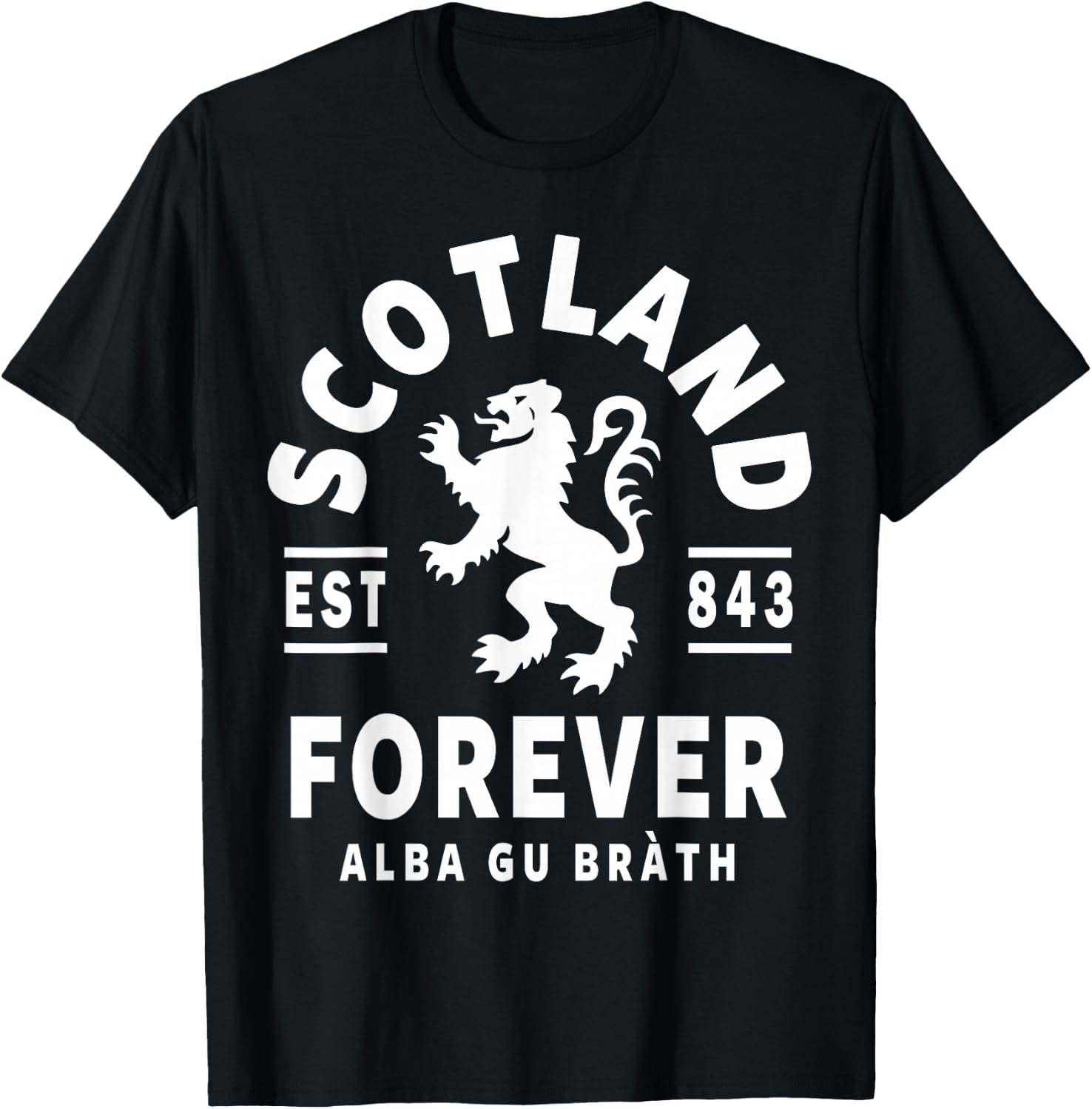 Scotland Forever Scottish Shirt Rampant Lion T-Shirt - T-Shirt | Black