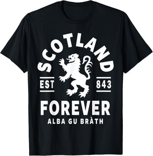 Scotland Forever Scottish Shirt Rampant Lion T-Shirt - T-Shirt | Black
