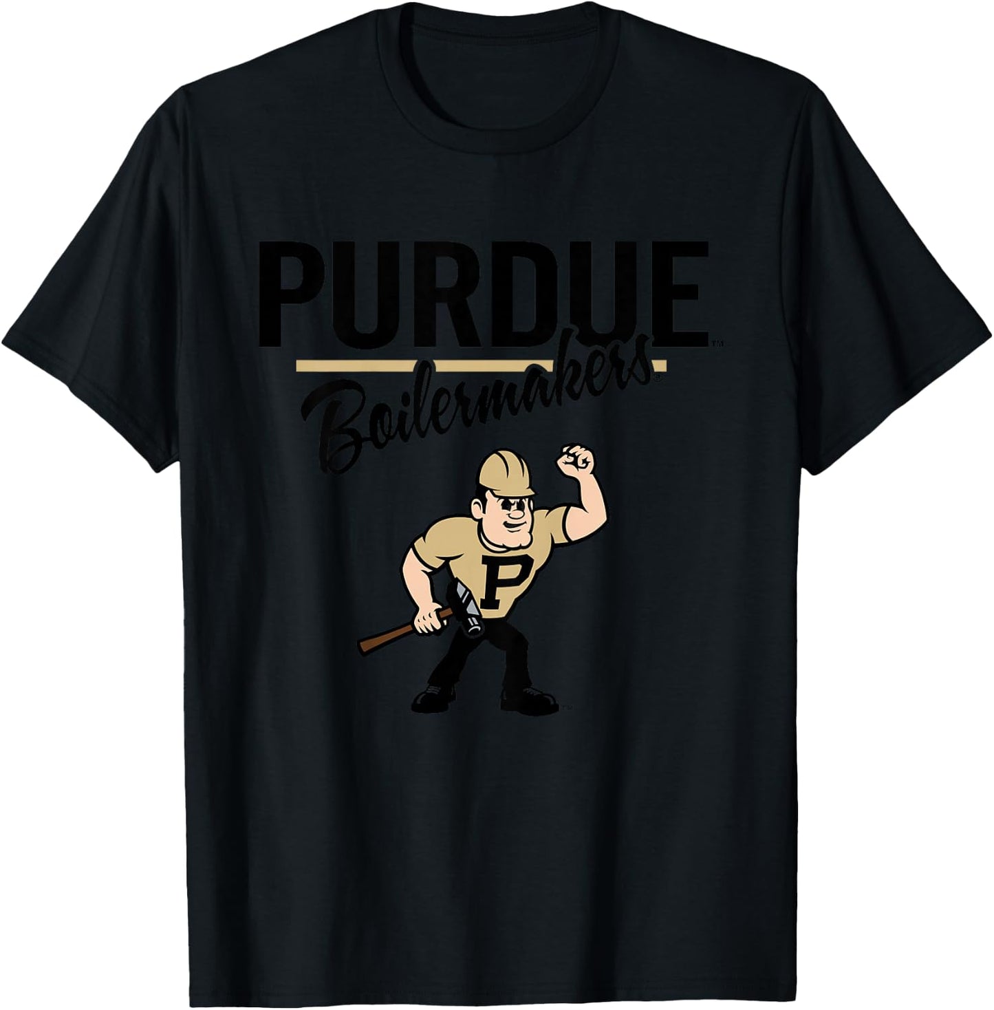 Kids Purdue Boilermakers Kid's Mascot White Officially Licensed T-Shirt - T-Shirt | Black
