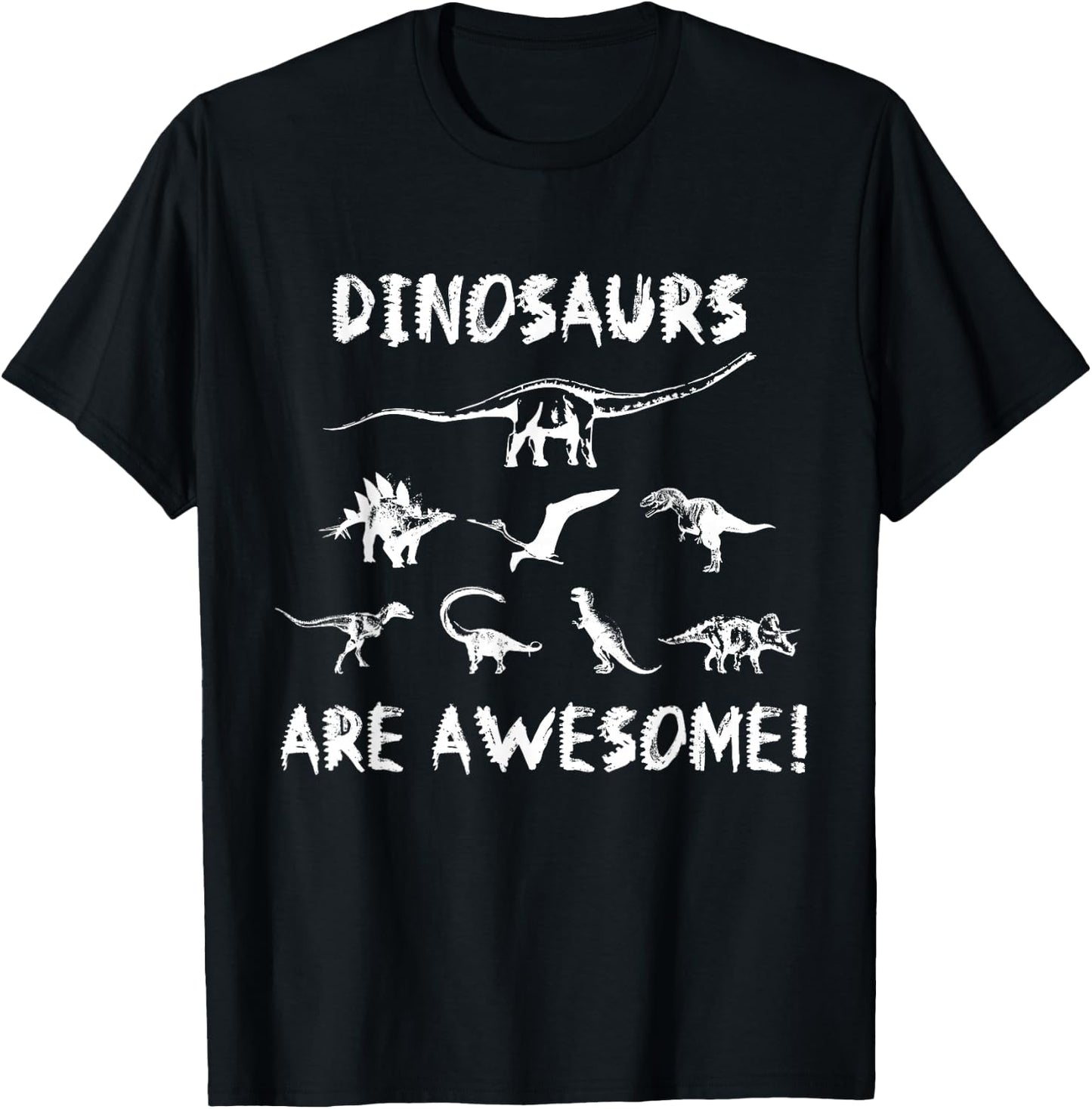 Dinosaurs are Awesome! Dino T-Shirt - T-Shirt | Black