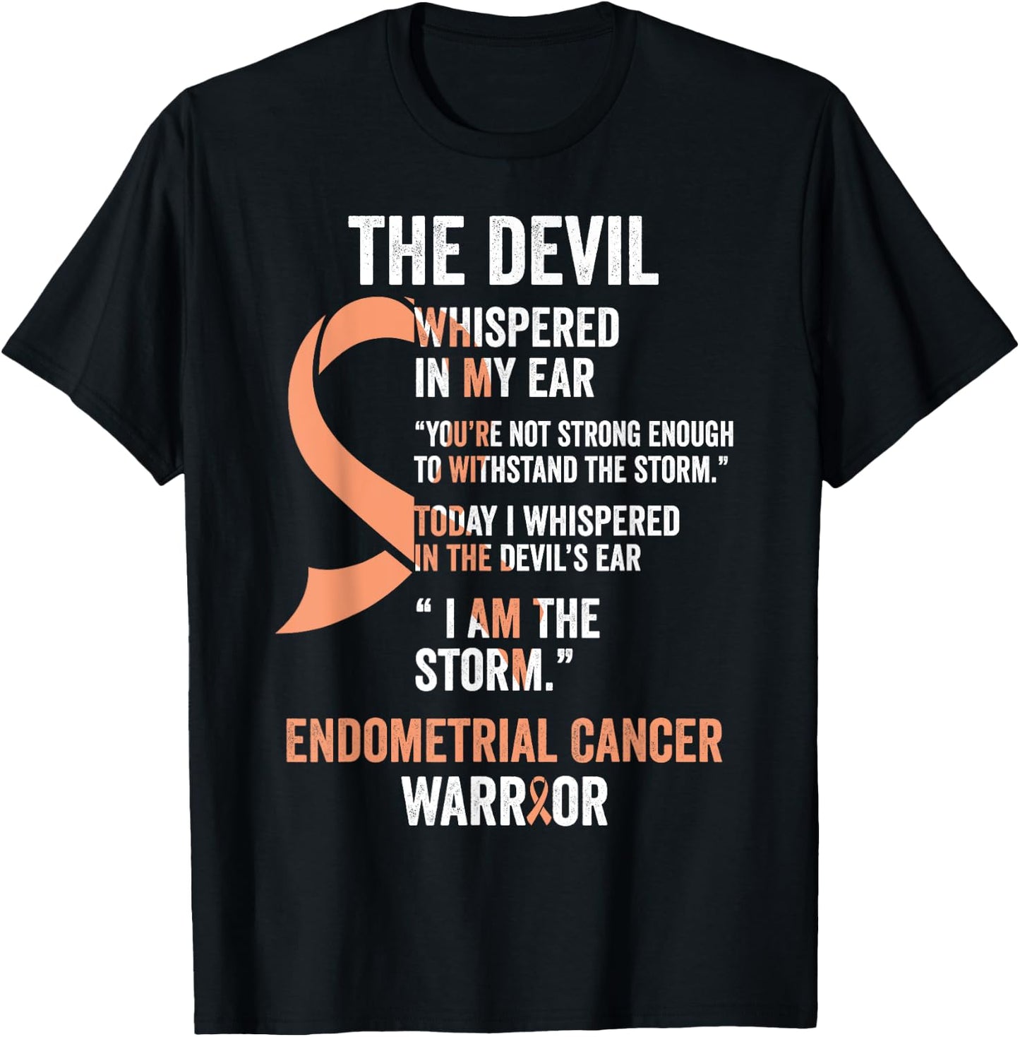 The Devil- Endometrial Cancer Awareness Ribbon T-Shirt - T-Shirt | Black