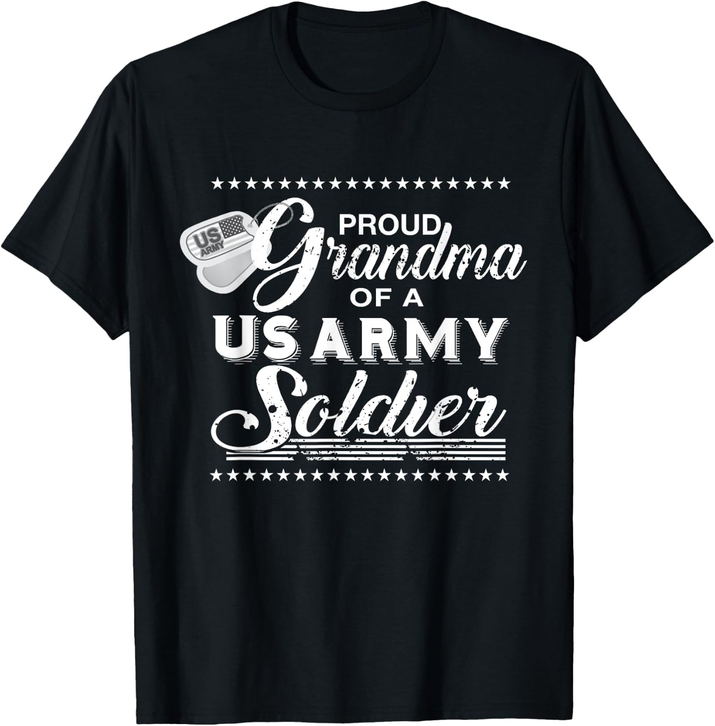 Proud Grandma of a US Army Soldier Shirt T-Shirt - T-Shirt | Black
