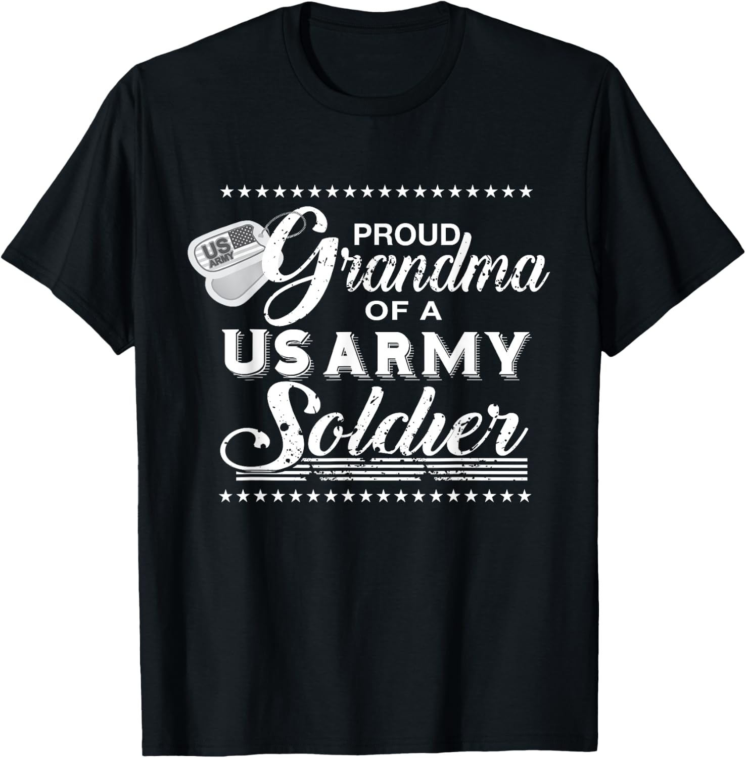 Proud Grandma of a US Army Soldier Shirt T-Shirt - T-Shirt | Black