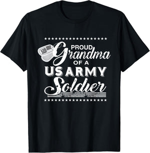 Proud Grandma of a US Army Soldier Shirt T-Shirt - T-Shirt | Black