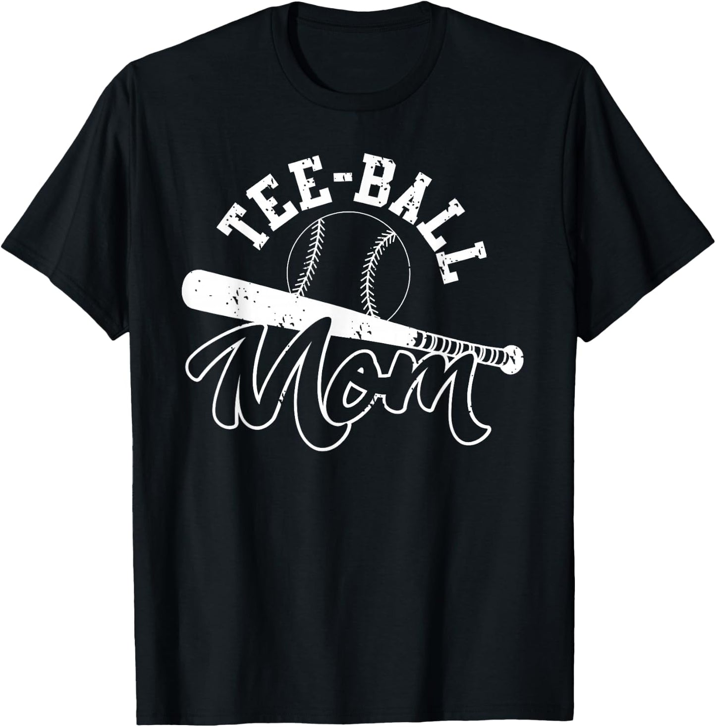 ball Mom Shirt | Cute Play T-Ball Women Gift T-Shirt - T-Shirt | Black