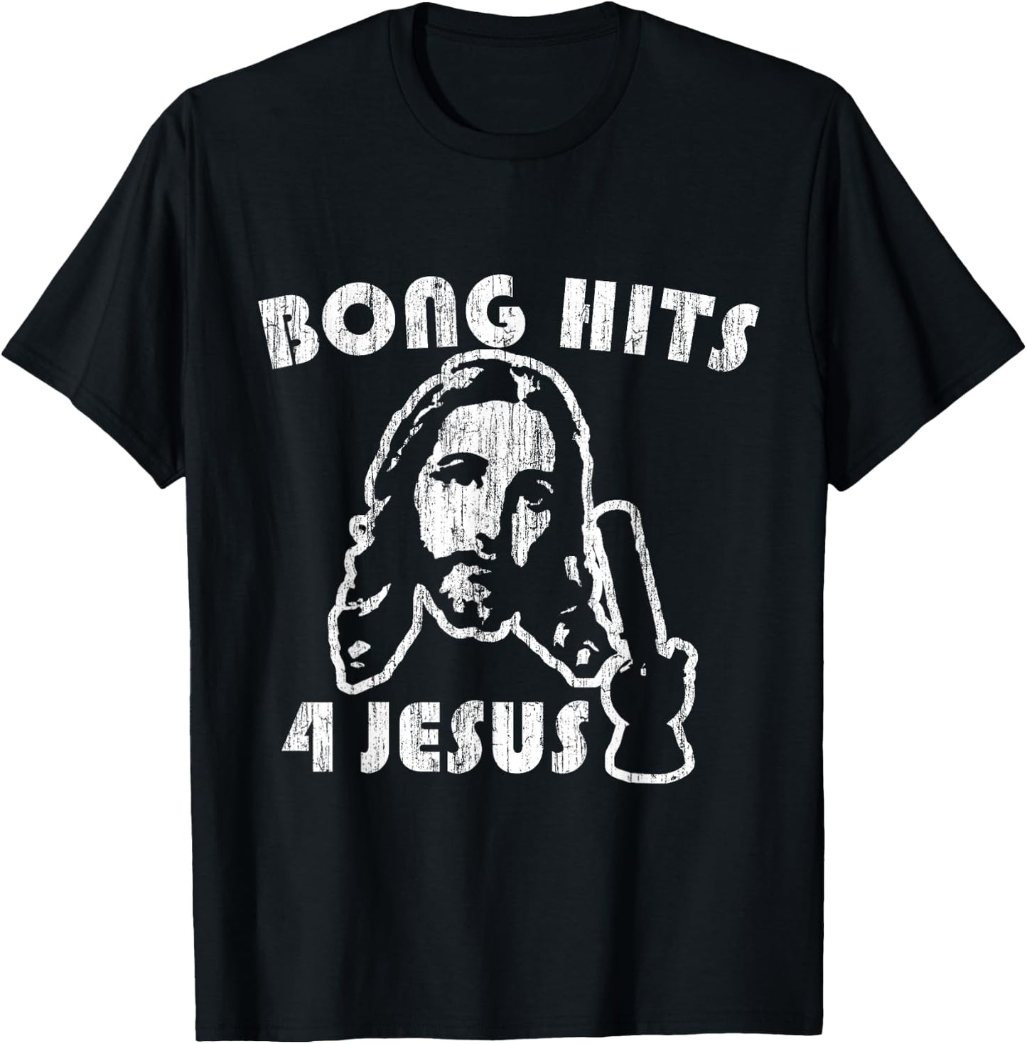 Flippin Sweet Gear Bong Hits 4 Jesus Adult Black Small T-Shirt - T-Shirt | Black