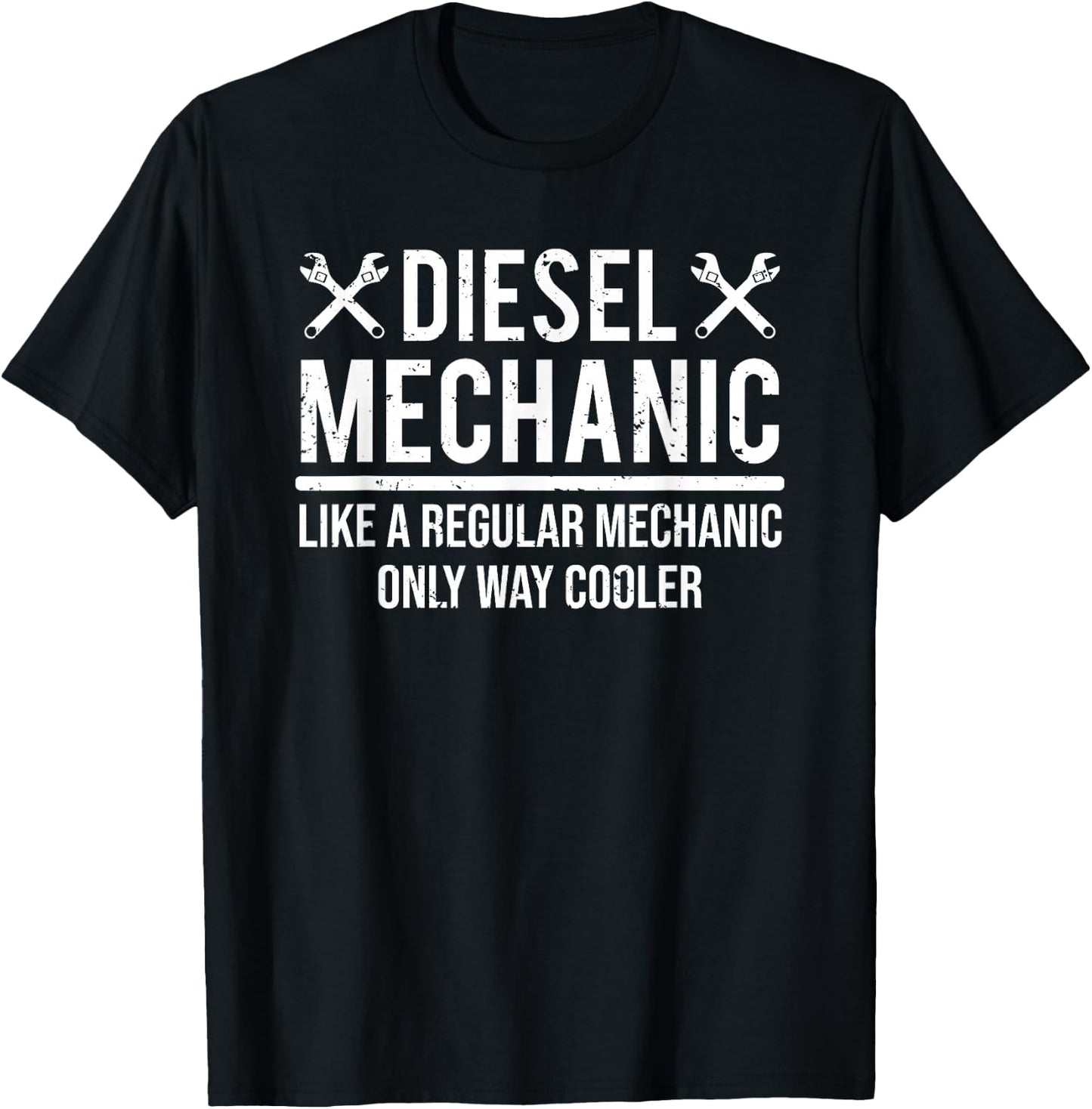 Funny Diesel Mechanic Like A Regular Mechanic T-Shirt - T-Shirt | Black