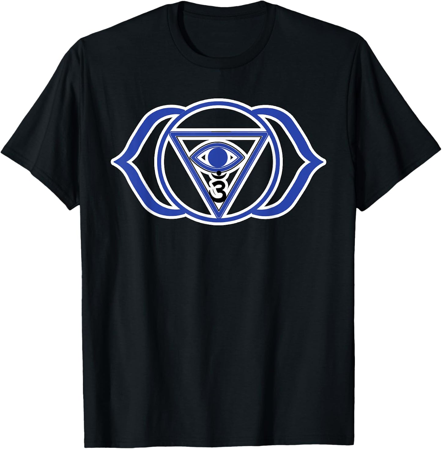 Yoga Ajna Awareness Third Eye Blue Chakra T-Shirt - T-Shirt | Black