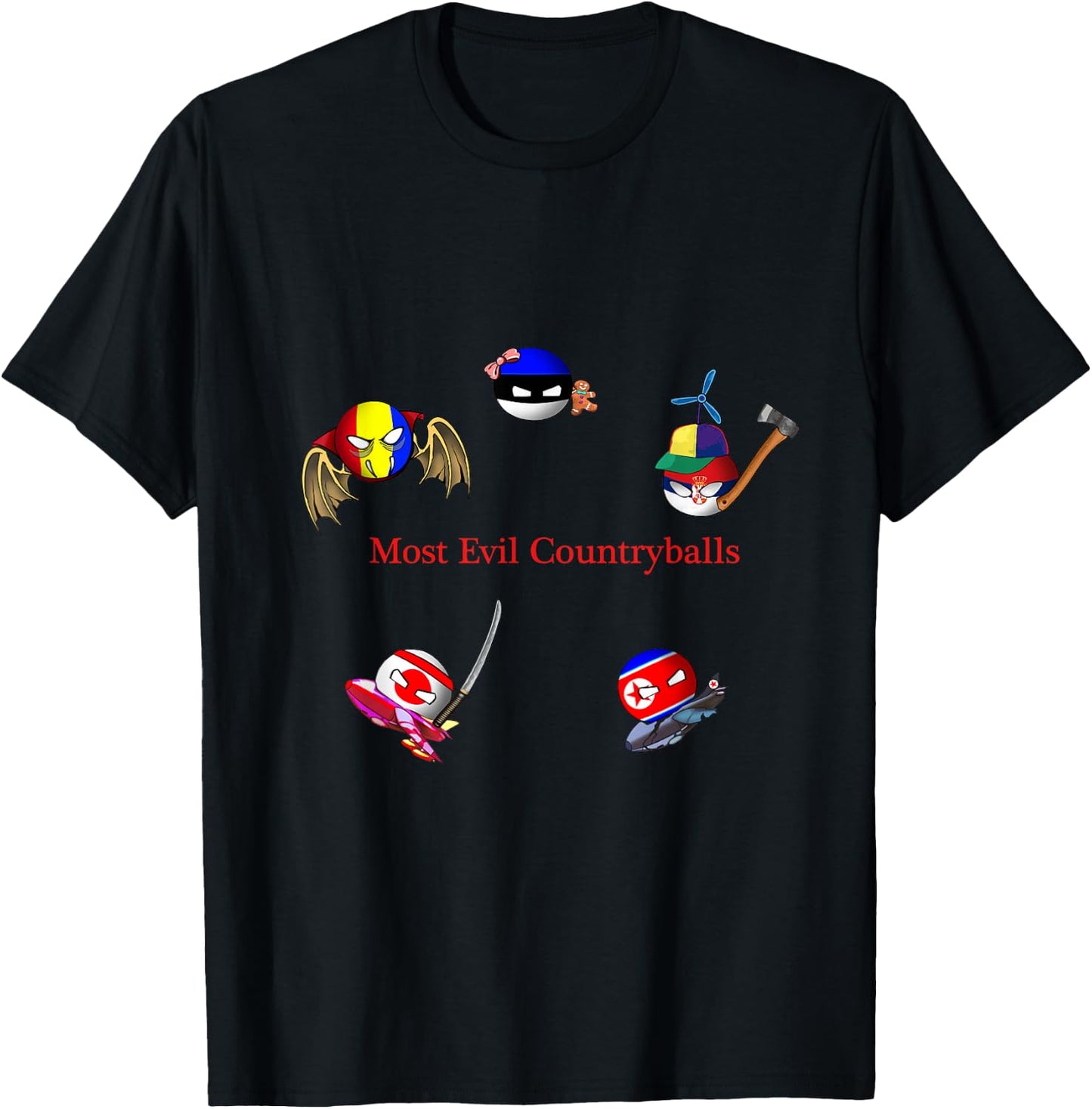Most Evil Countryballs T-Shirt - T-Shirt | Black