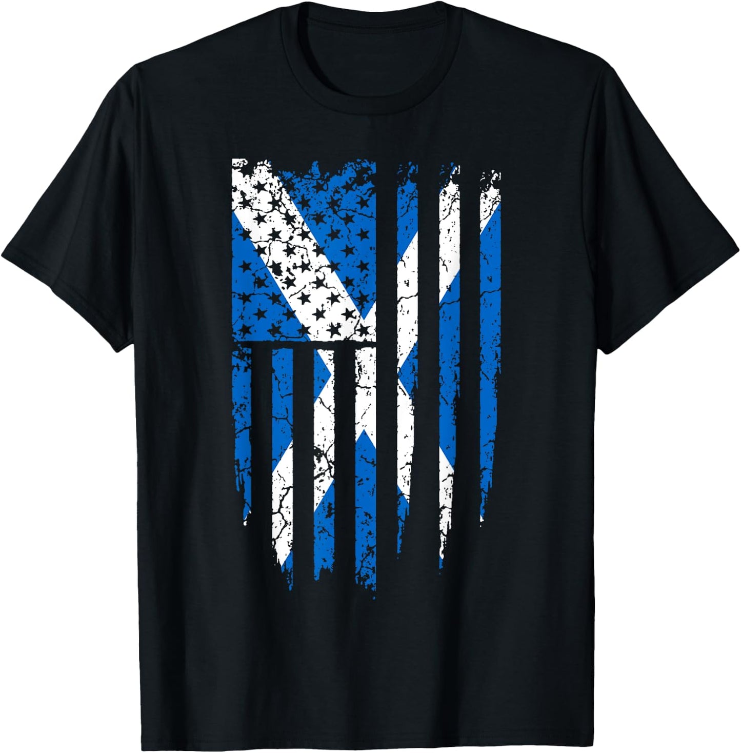 Scottish American Scotland & America Flag T-Shirt - T-Shirt | Black