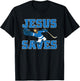Jesus Saves shirt fun Hockey Goalie Gift T-Shirt - T-Shirt | Black