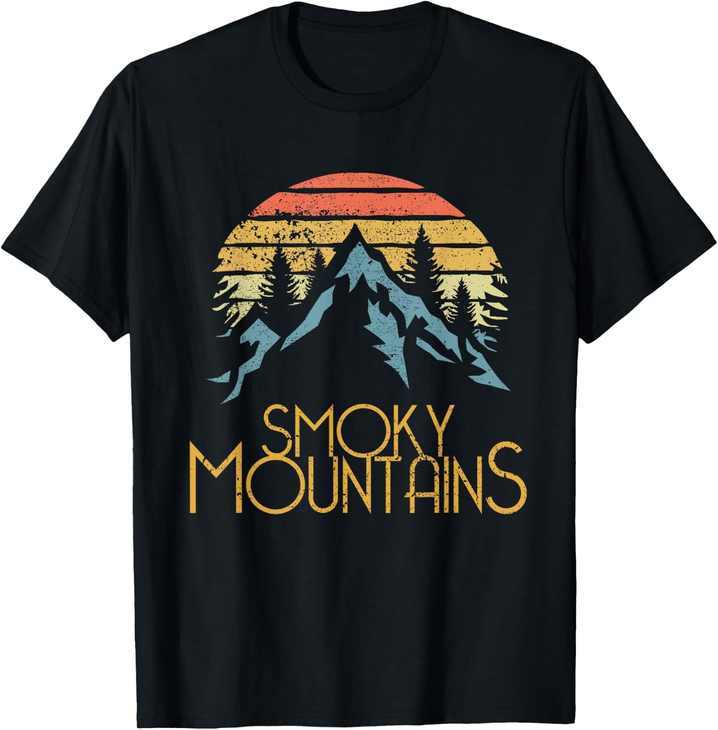 Vintage Great Smoky Mountains National Park GSMNP T-Shirt - T-Shirt | Black