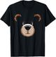 Bear Face Halloween Costume Brown Bear Animal Kids T-Shirt - T-Shirt | Black
