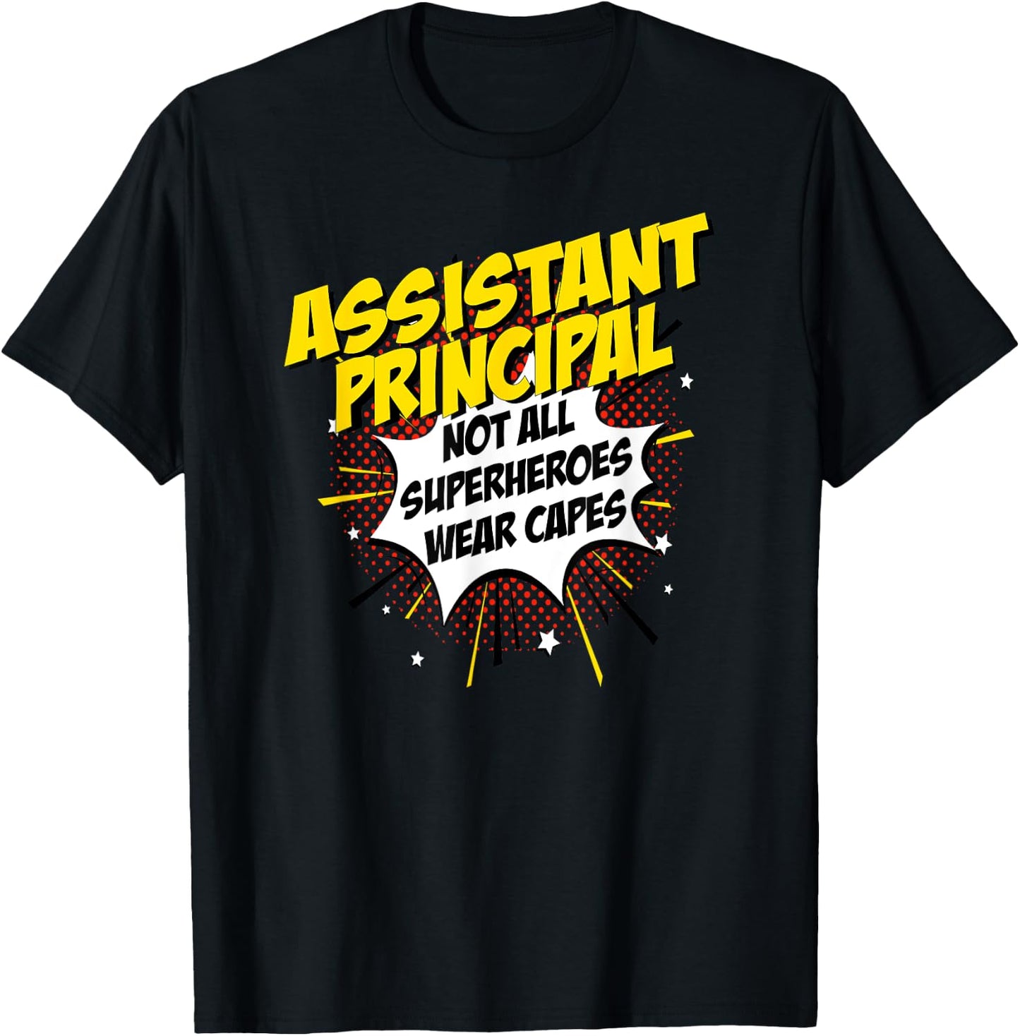 Assistant Principal Superhero product Funny Comic Gifts T-Shirt - T-Shirt | Black