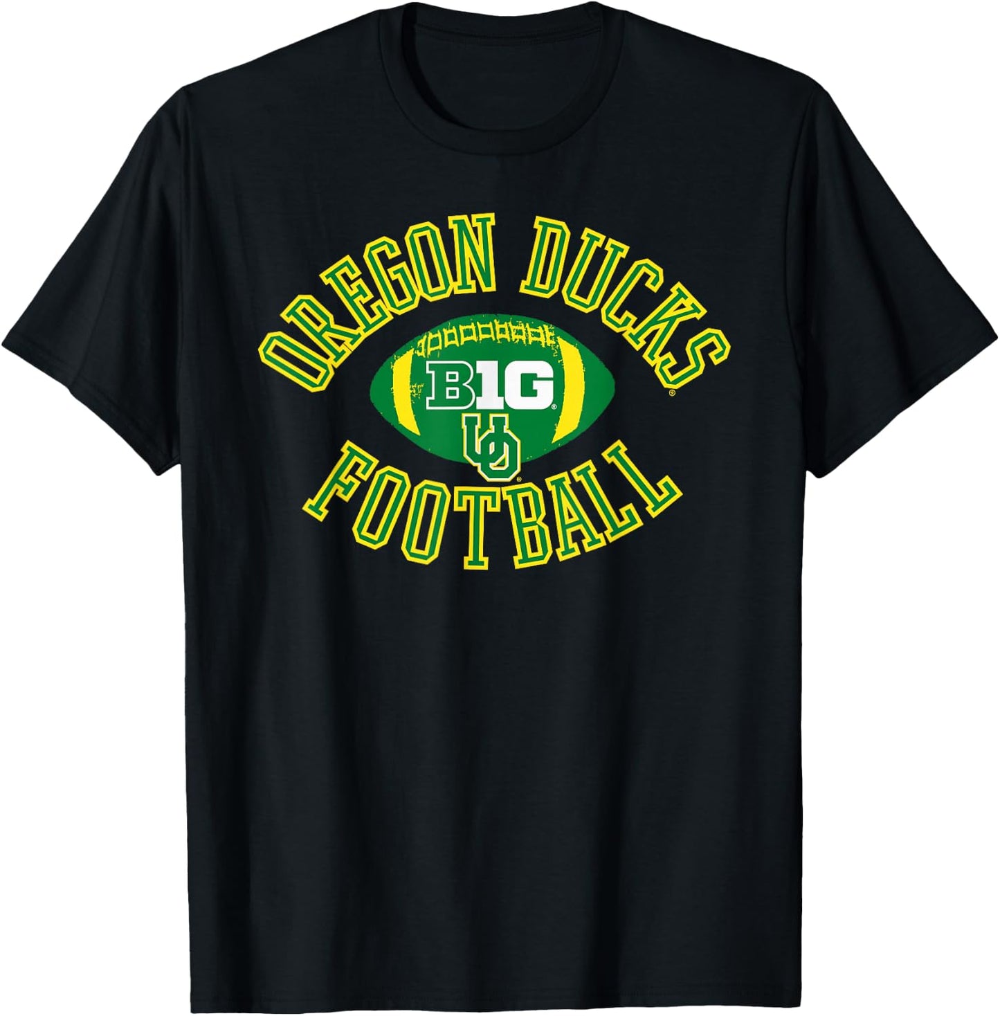 Oregon Ducks Big 10 Football Huddle Officially Licensed T-Shirt - T-Shirt | Black