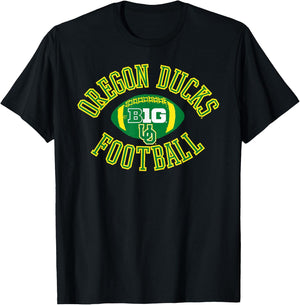 Oregon Ducks Big 10 Football Huddle Officially Licensed T-Shirt - T-Shirt | Black
