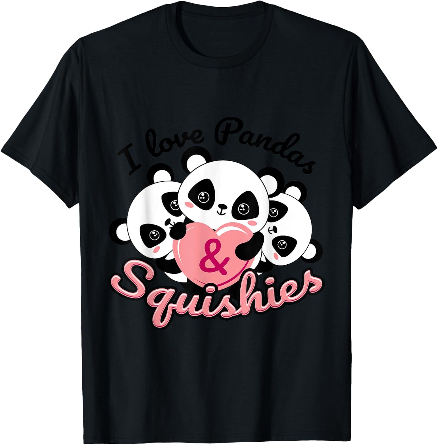 Cute Squishy , For Girls who like Squishies and Pandas T-Shirt - T-Shirt | Black