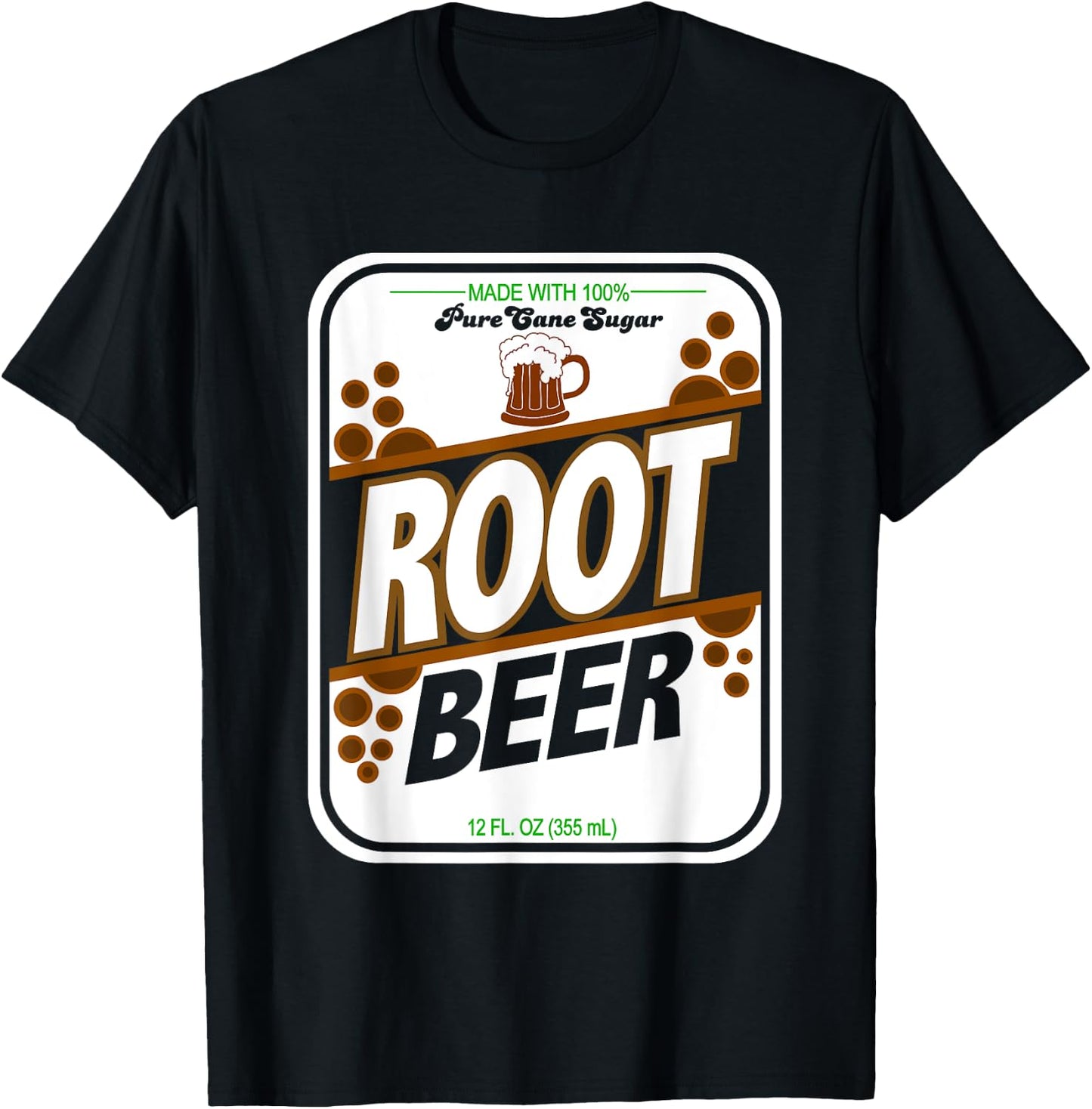 Retro Style ROOT BEER Costume T Shirt T-Shirt - T-Shirt | Black