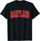MARYLAND USA STATE MD Varsity Style Vintage Sports T-Shirt - T-Shirt | Black
