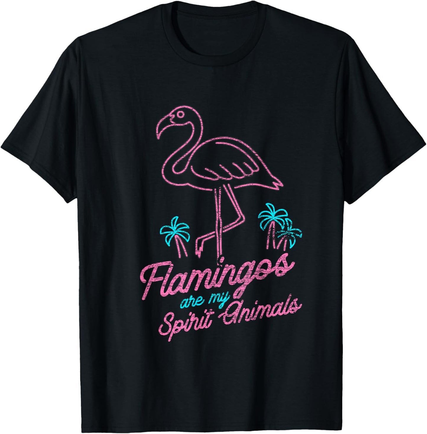 Flamingos Are My Spirit Animals Flamingo T-Shirt - T-Shirt | Black