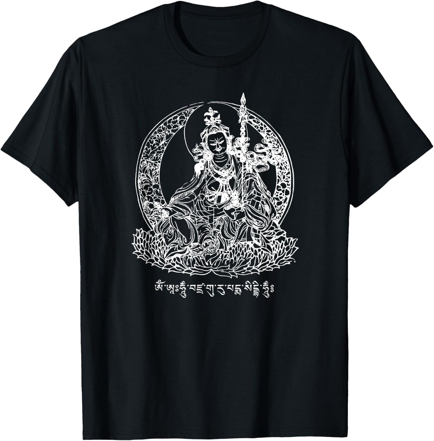 Padmasambhava Guru Rinpoche Tibetan Buddhist Buddha T-Shirt - T-Shirt | Black