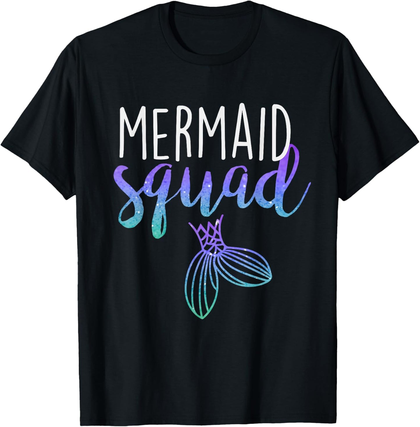 Mermaid Squad Mermaid Birthday Party Shirt T-Shirt - T-Shirt | Black