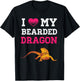 I Love My Bearded Dragon Funny Pet Reptile Lizard Lover T-Shirt - T-Shirt | Black