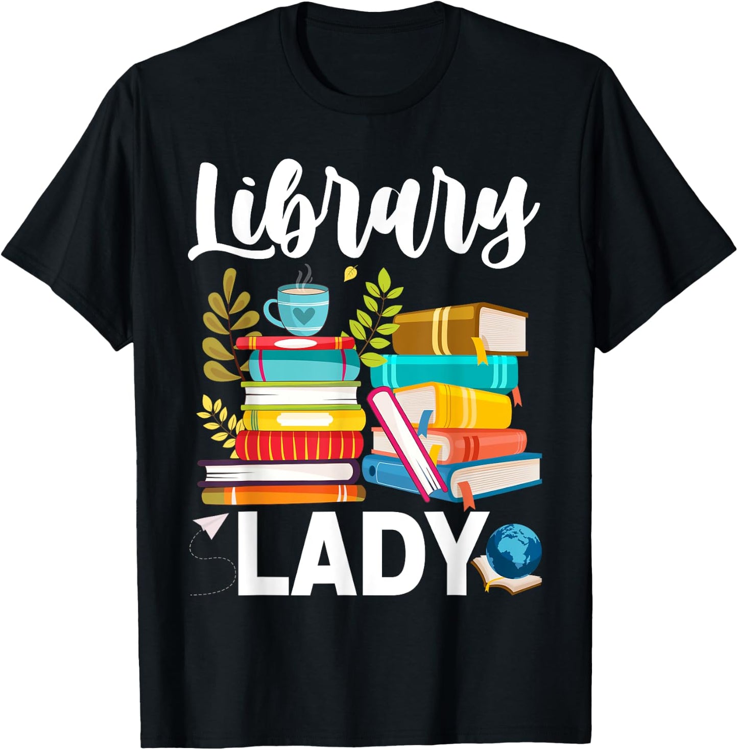 Funny Library Lady Librarian Library Assistant T-Shirt - T-Shirt | Black