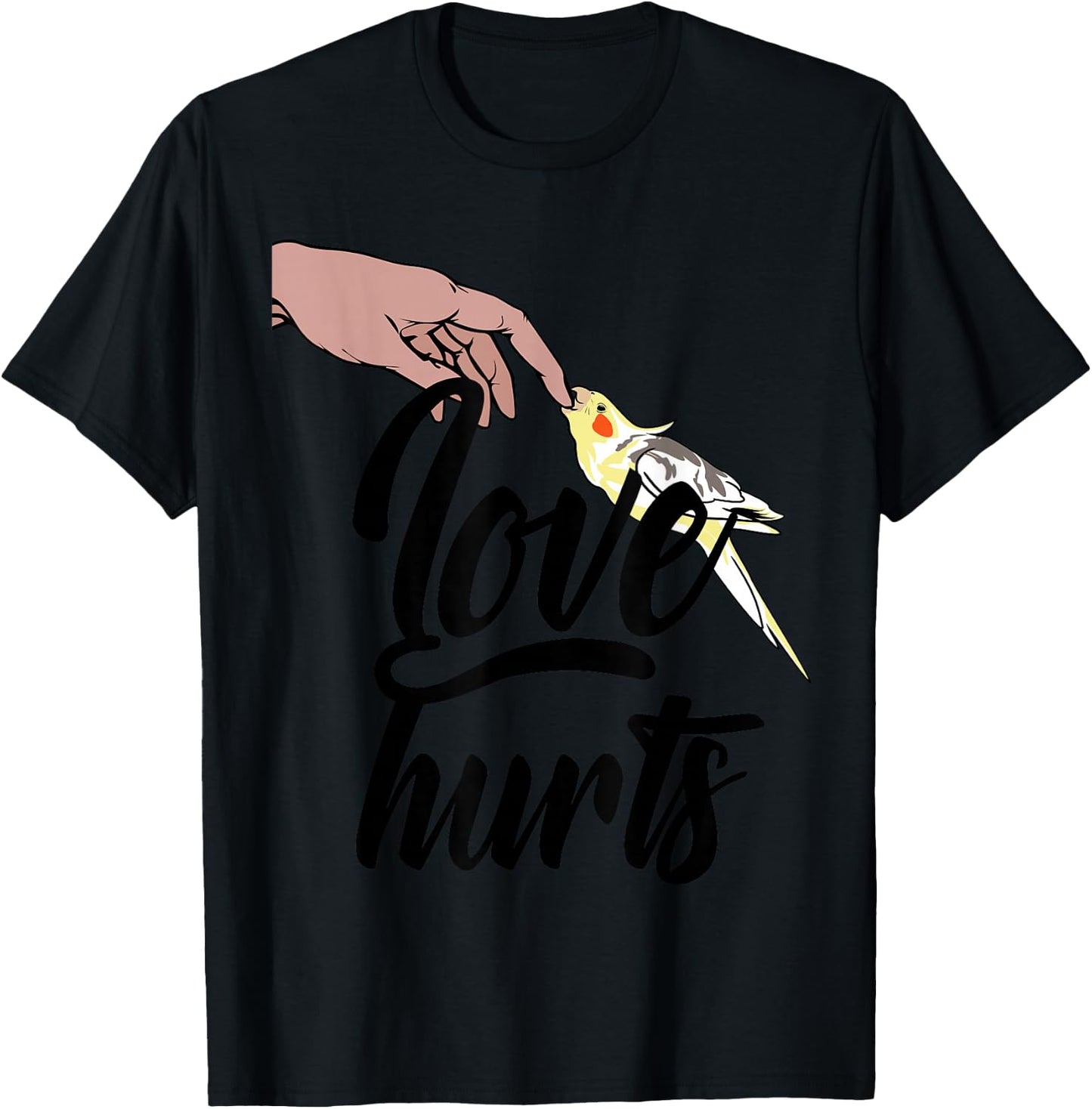 Funny Cockatiel Shirt - Gift Cockatiel Bird Mom or Dad T-Shirt - T-Shirt | Black