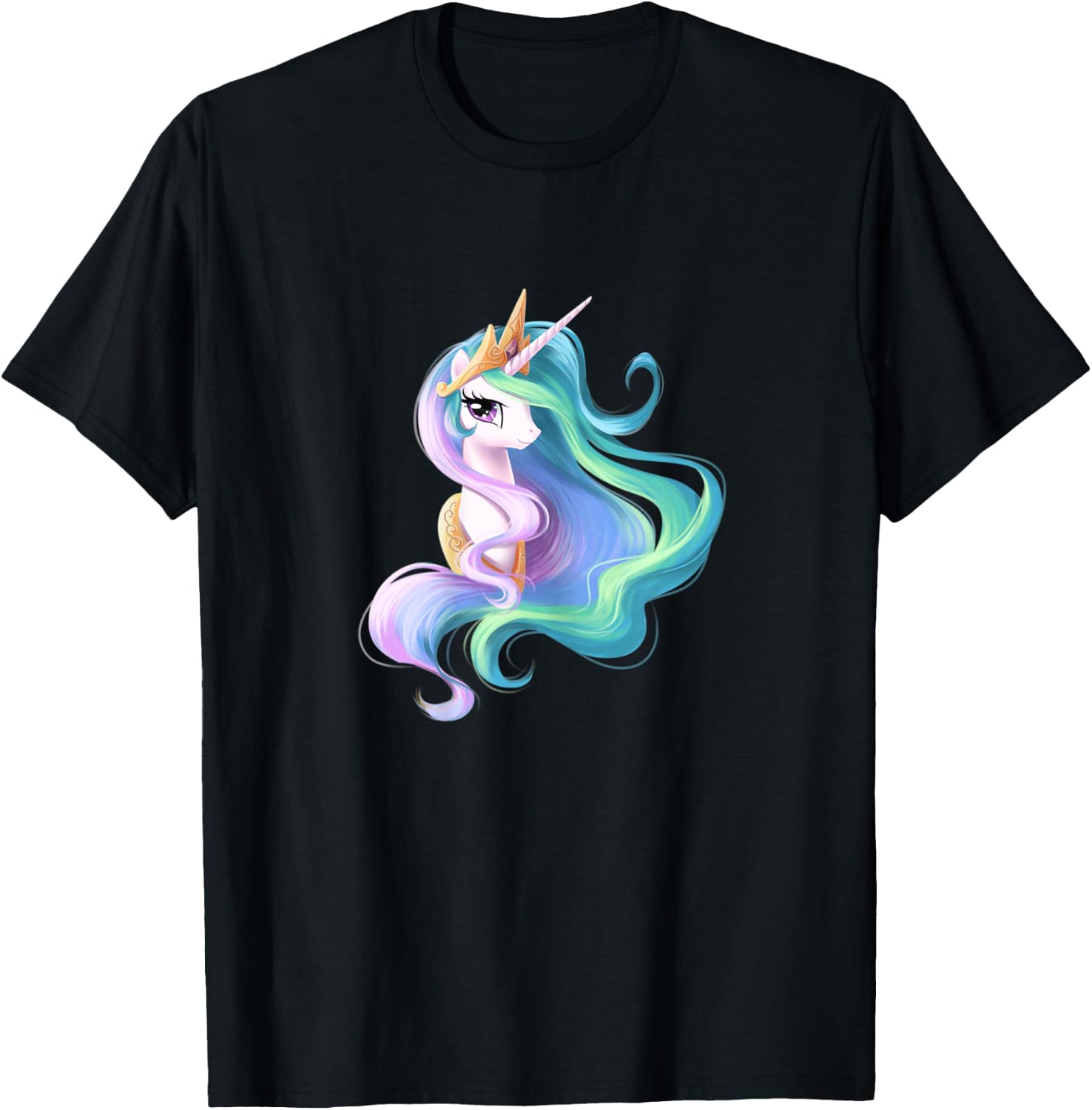 Princess Celestia Unicorn Shirt, A Perfect Unicorn Gift T-Shirt - T-Shirt | Black