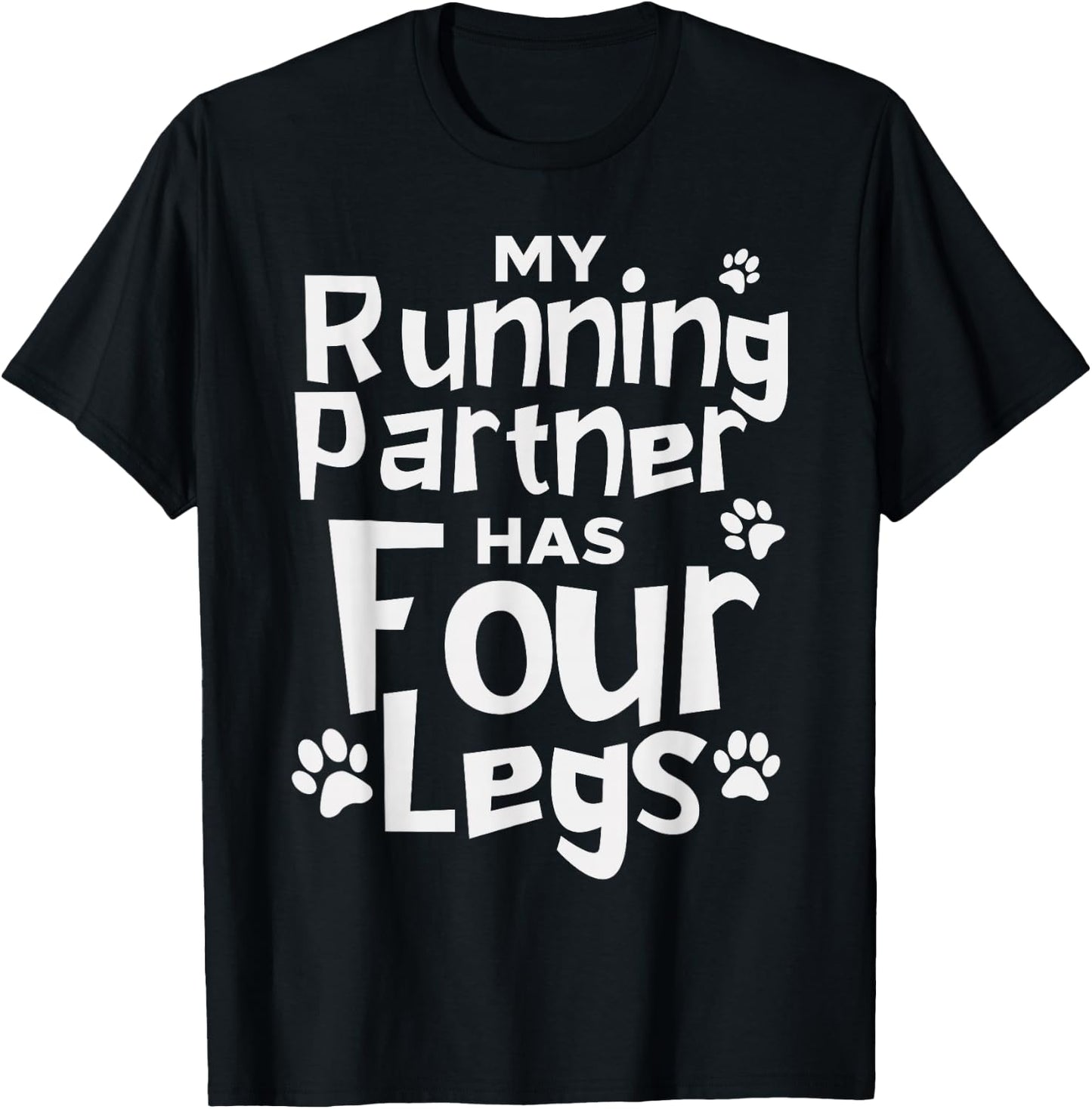 Funny Running Shirt Dog Marathon Runners Four Legs T-Shirt - T-Shirt | Black