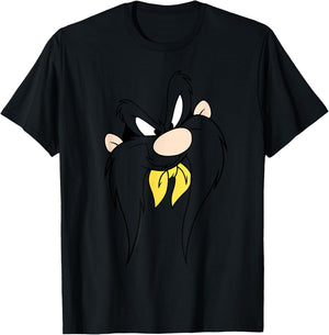 Looney Tunes Yosemite Sam Face T-Shirt - T-Shirt | Black
