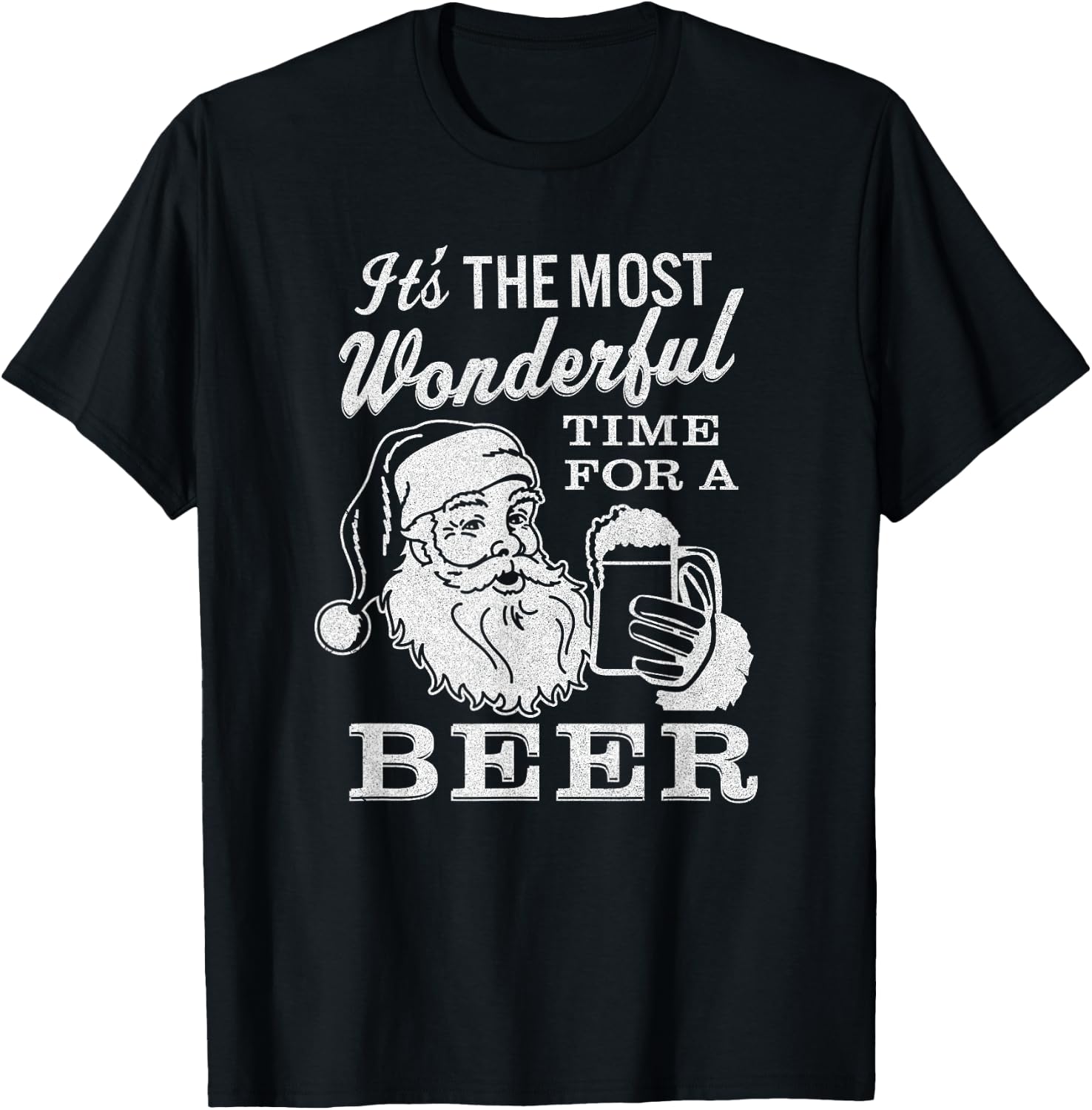 It's The Most Wonderful Time for A Beer shirt - Christmas T-Shirt - T-Shirt | Black